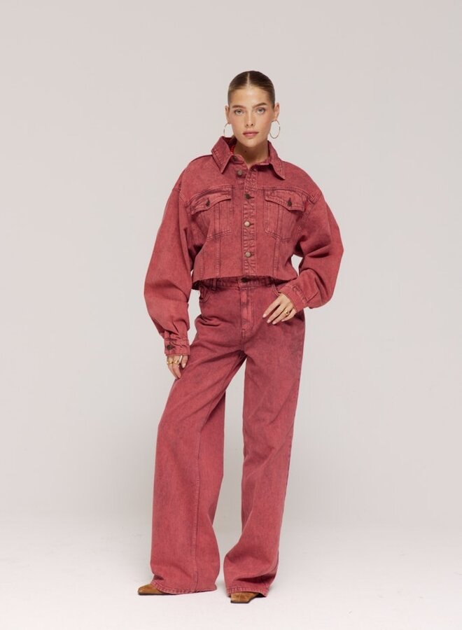 Harper & Yve Loose Fit Jeans Yve AW25D100 - 320 Brick Red