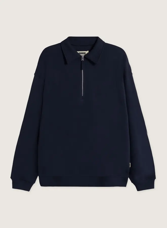 Woodbird Half Zip Trui 2446-605 - Navy