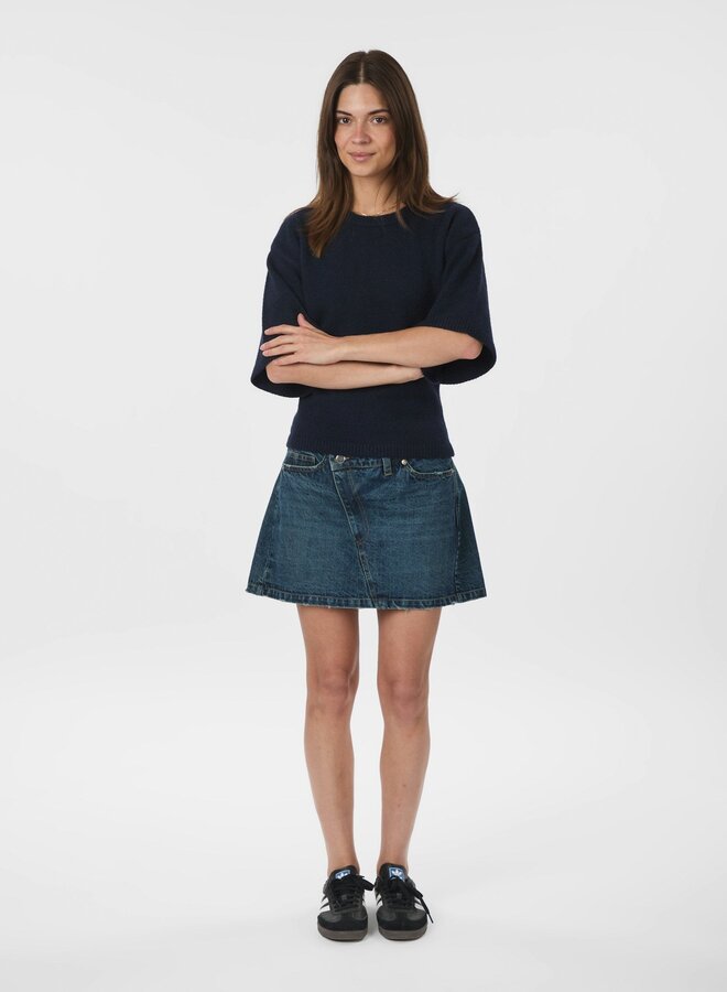 Neo Noir Knitted Tee 164730 Asha - 141 Navy