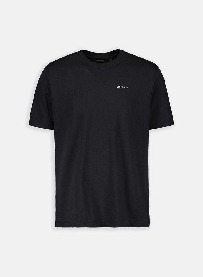 Airforce T-shirt GEM1132 - True Black / White