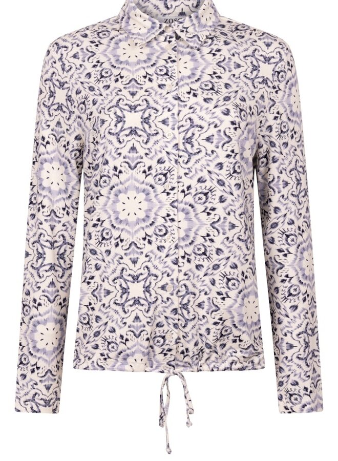 Zoso Blouse 254Pia - 0005-0015 Offwhite/Blue
