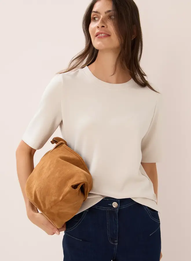 Cecil Soft Modal T-shirt 16983 - Oat Milk Beige