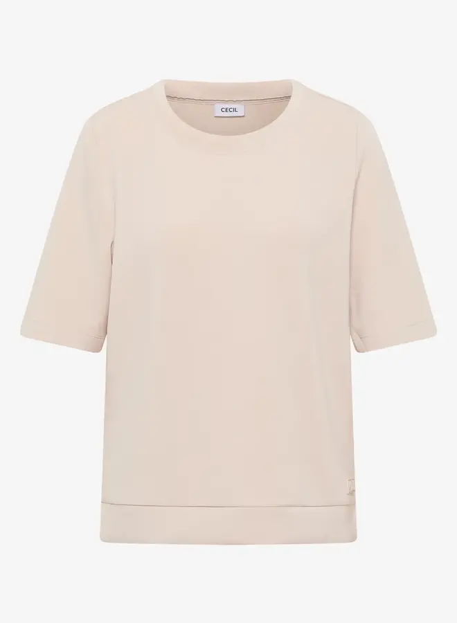 Cecil Soft Modal T-shirt 16983 - Oat Milk Beige