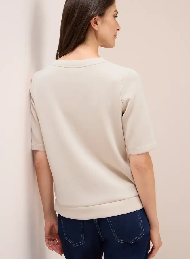 Cecil Soft Modal T-shirt 16983 - Oat Milk Beige