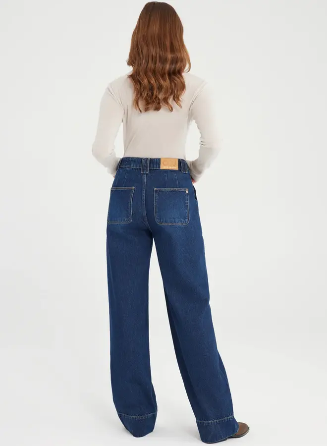 Cup of Joe Wide Leg Jeans Lili - Dark Blue