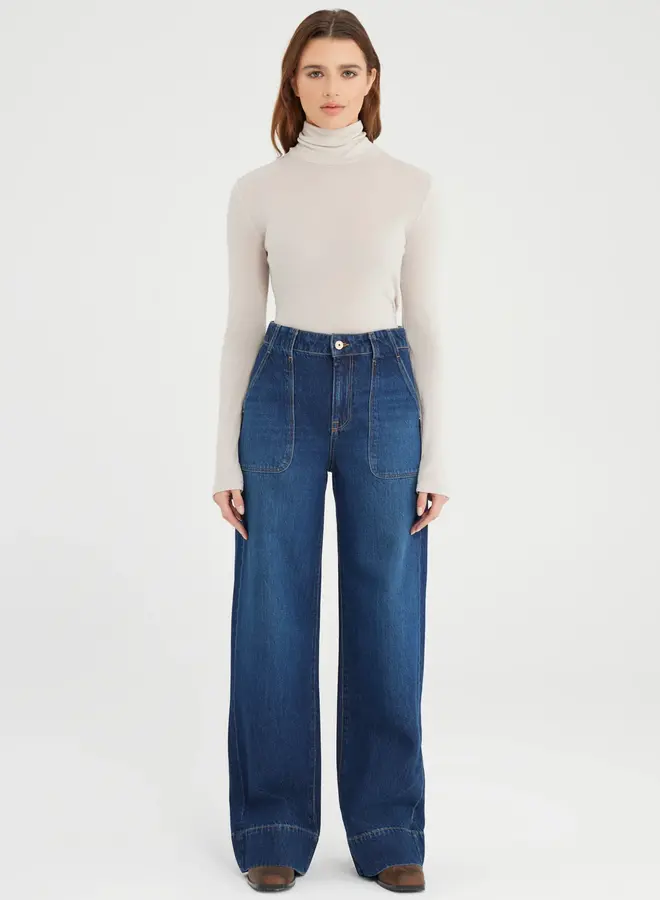 Cup of Joe Wide Leg Jeans Lili - Dark Blue