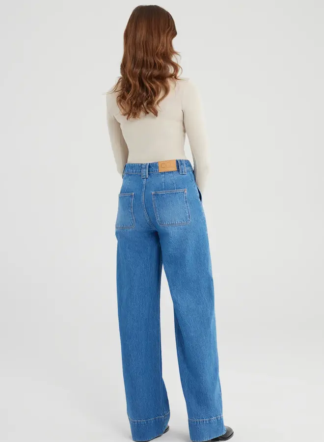 Cup of Joe Wide Leg Jeans Lili - Medium Blue