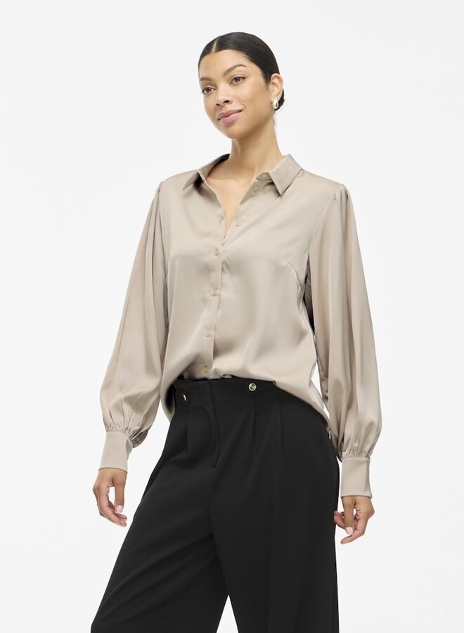 Satijnen Blouse VIENNA 14107462 - Cement