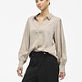 Vila Satijnen Blouse VIENNA 14107462 - Cement