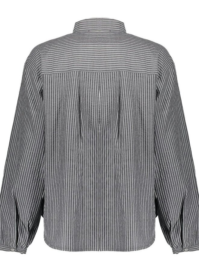 Geisha Blouse 53537-14 - 925 Grey/White