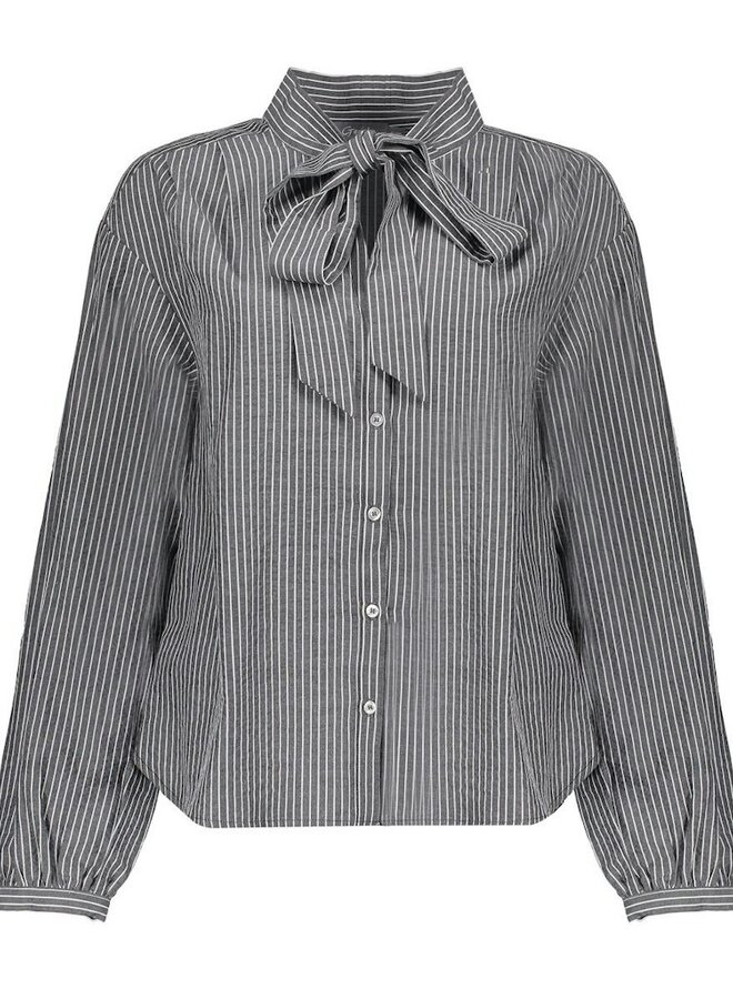 Geisha Blouse 53537-14 - 925 Grey/White