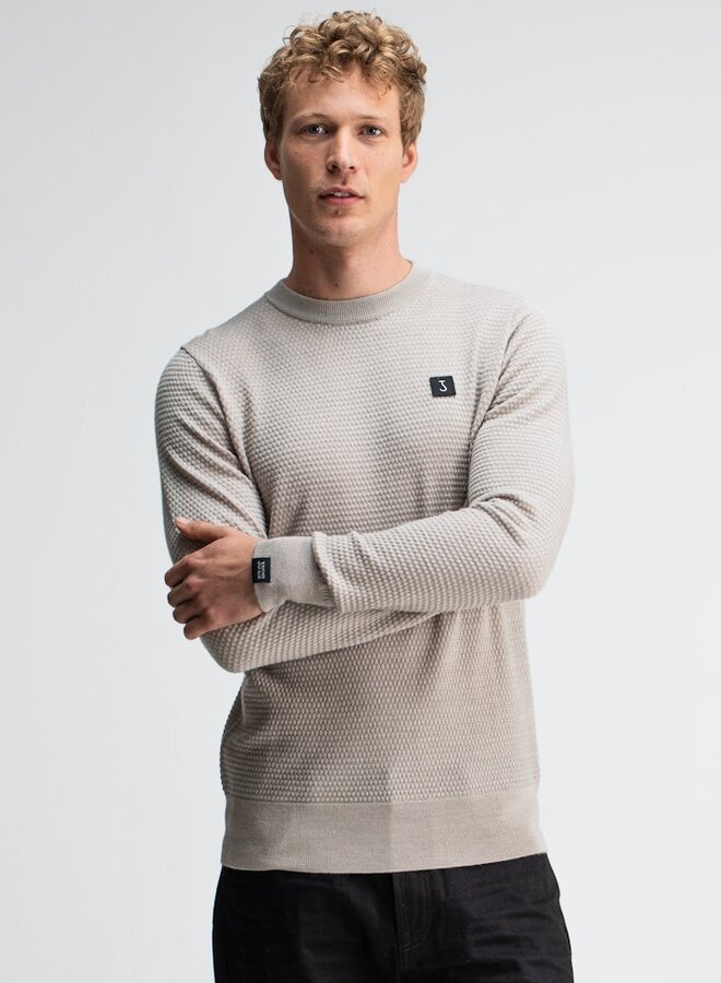 Butcher of Blue Trui Structure Crew M2526002 - 697 Lt. Sand