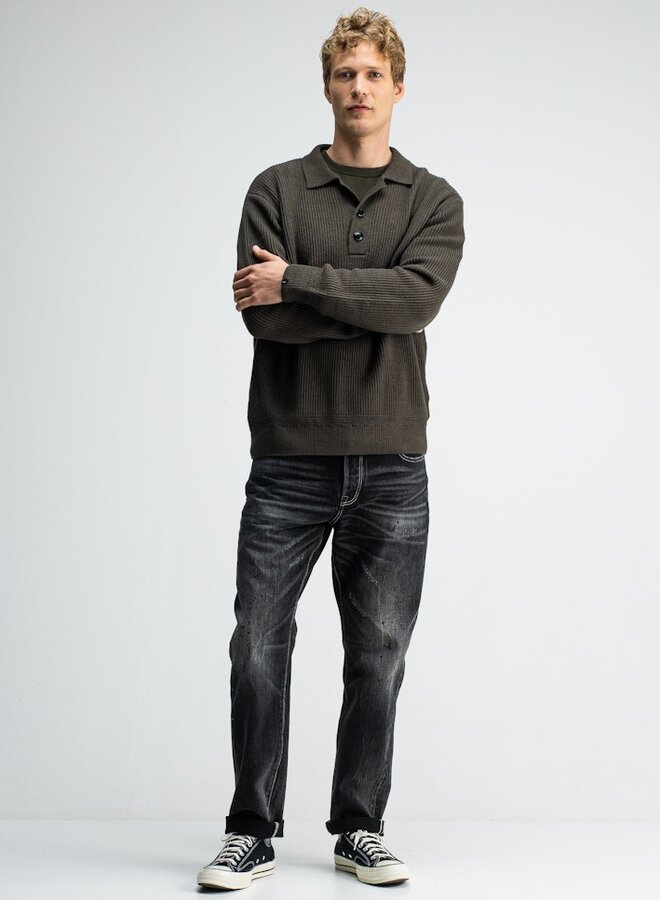 Butcher of Blue Knitted Polo M2516026 - 696 Mocha Brown
