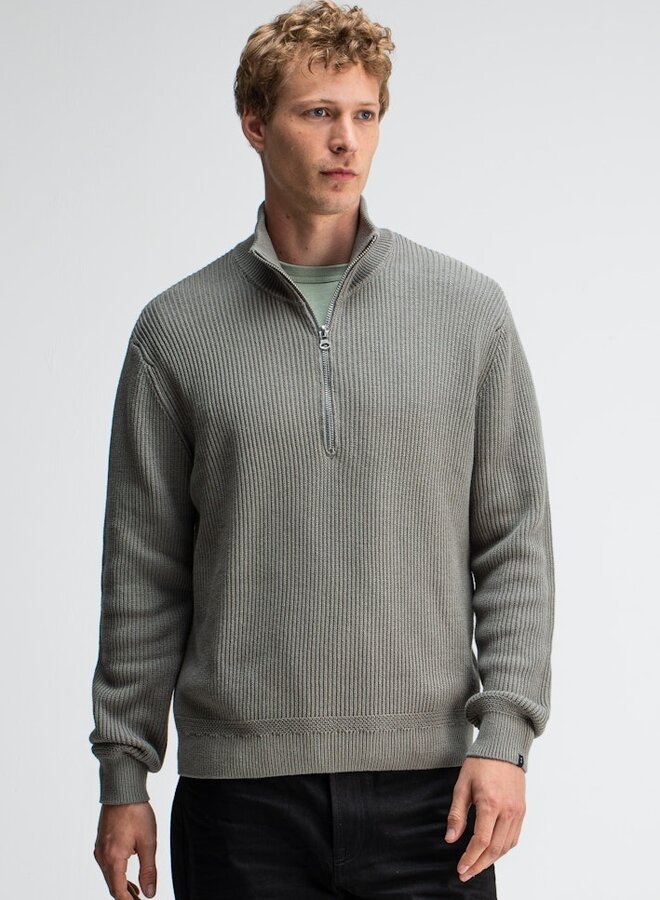 Butcher of Blue Galway Half Zip M2526001 - 756 Granite Gree