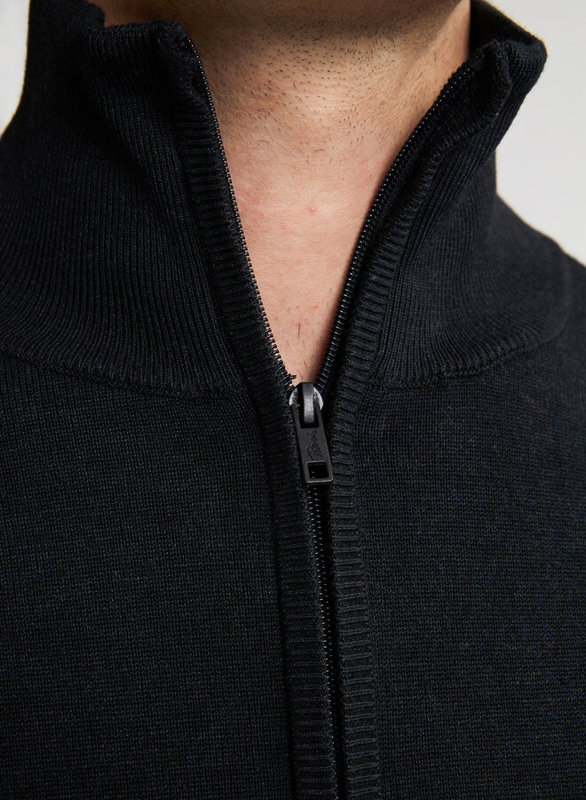 Petrol Half Zip Trui M-3050-KWC207 - 9111 Deep Black