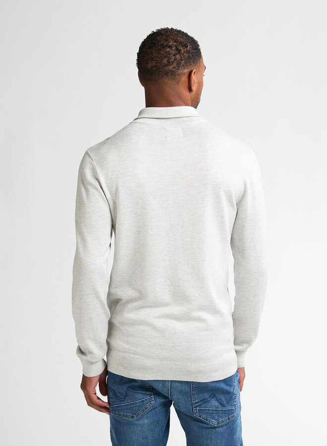 Petrol Half Zip Trui M-3050-KWC207 - 0009 Antique White