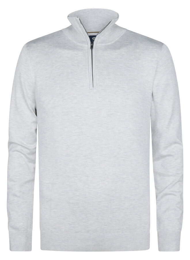 Petrol Half Zip Trui M-3050-KWC207 - 0009 Antique White