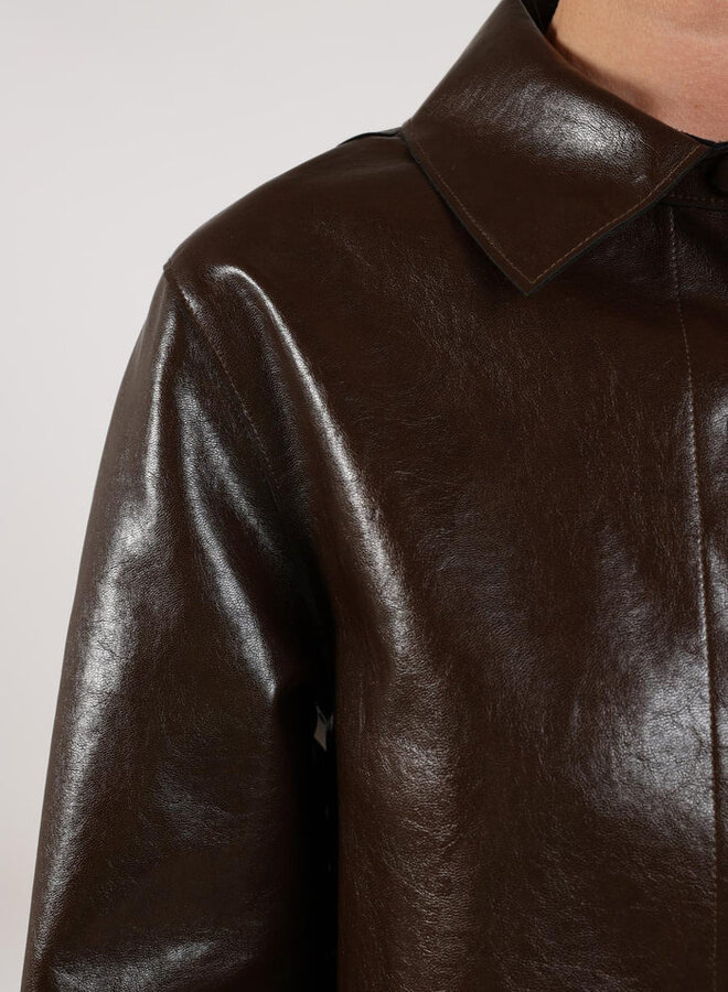 NUKUS Blouse Patricia NKF02076 - Dark Chocolate