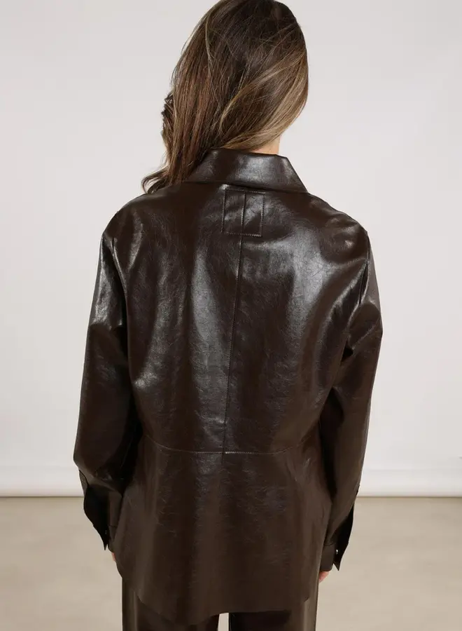 NUKUS Blouse Patricia NKF02076 - Dark Chocolate