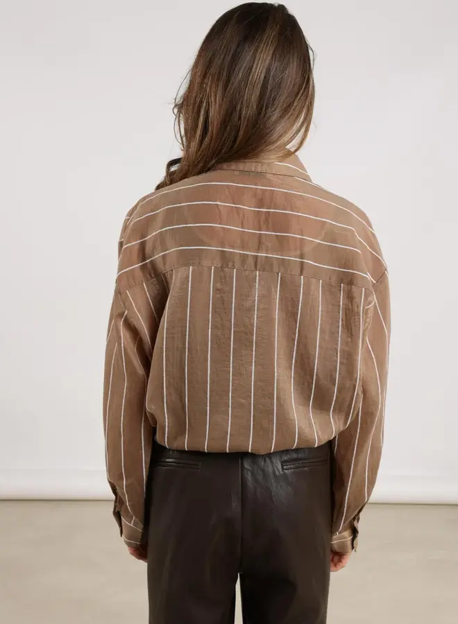NUKUS Blouse Iris NKF02011 - Fango/Offwhite