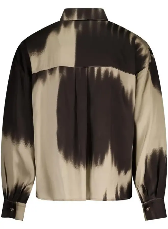 NUKUS Blouse Iris NKF02064 - 304 Sand/Dark Chocolate