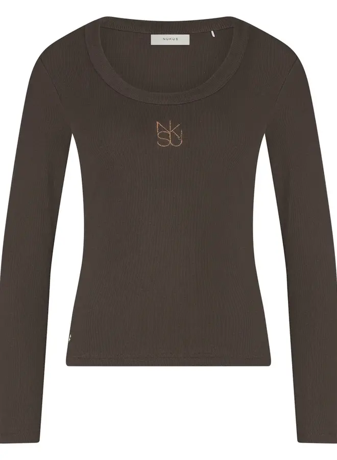 NUKUS Top Lilia NKF01038 - Dark Chocolate