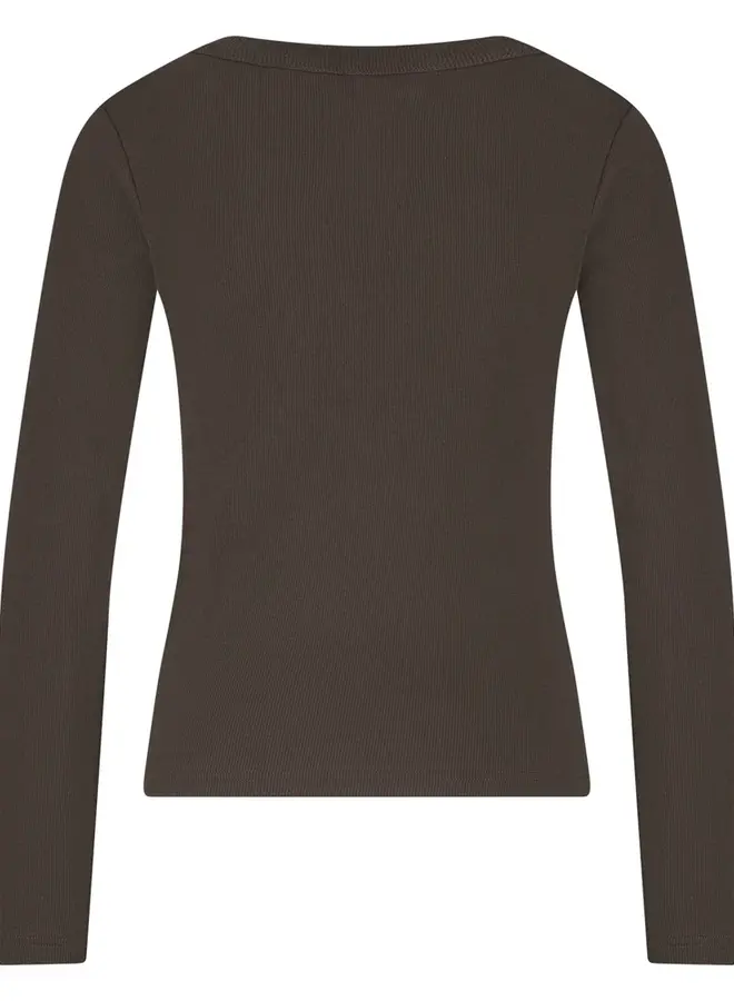 NUKUS Top Lilia NKF01038 - Dark Chocolate