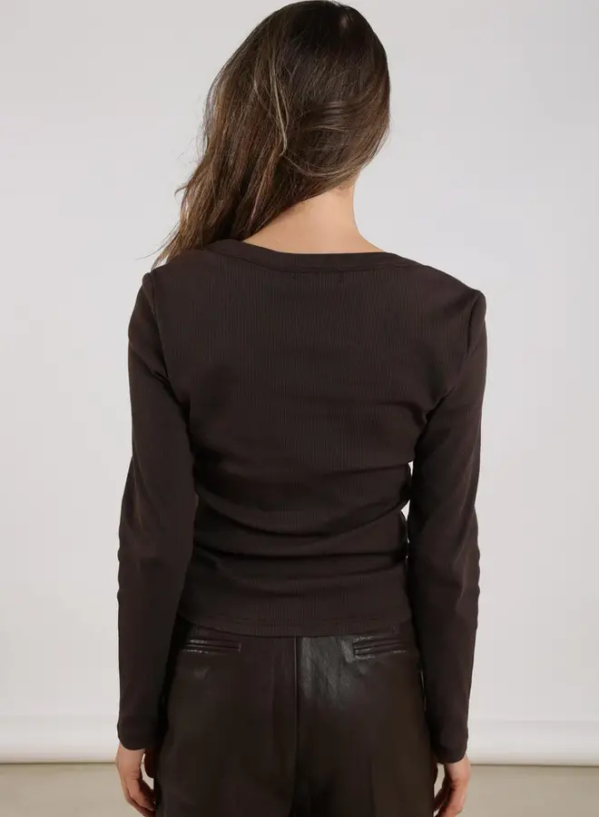 NUKUS Top Lilia NKF01038 - Dark Chocolate
