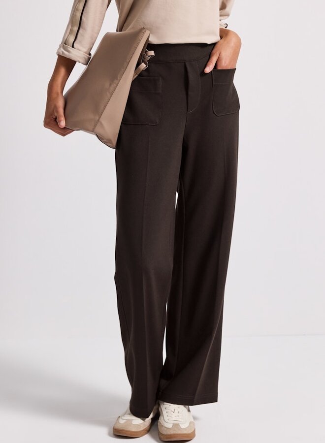 Street one Broek A379686 - 16866 deep roast brown
