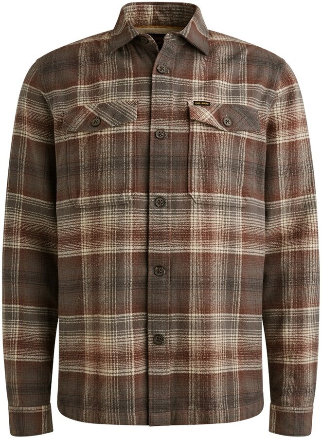 PME Legend Overshirt Brushed Grindle Check PSI2509244-8203 -  Marron
