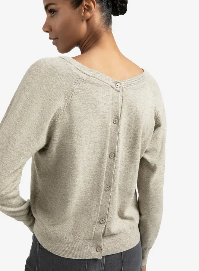 YAYA Trui Met V-Hals 01-000494-509 - 99018 Brownish Grey