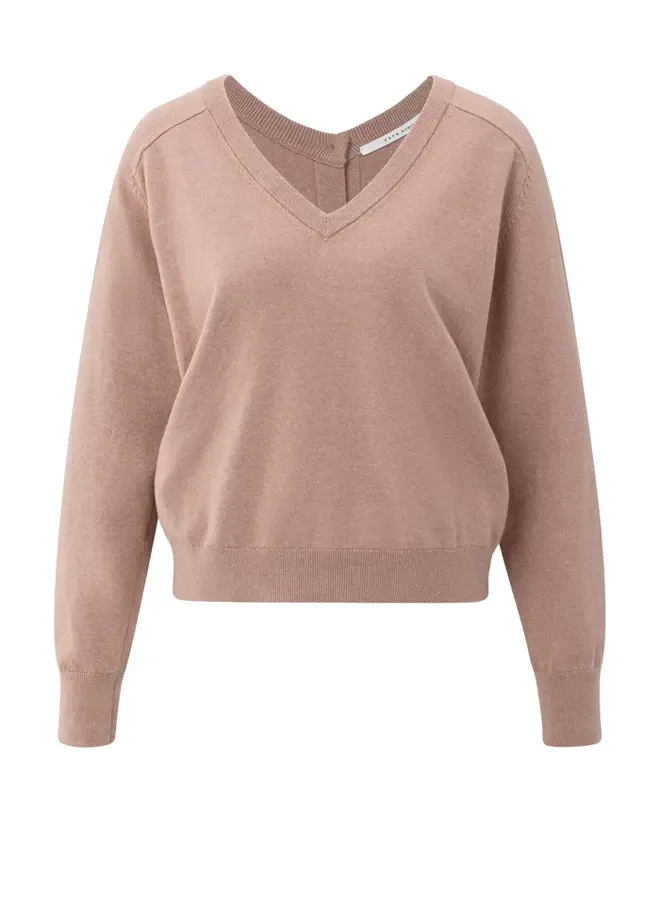 YAYA Trui Met V-Hals 01-000494-509 - 99016 Blush Pink