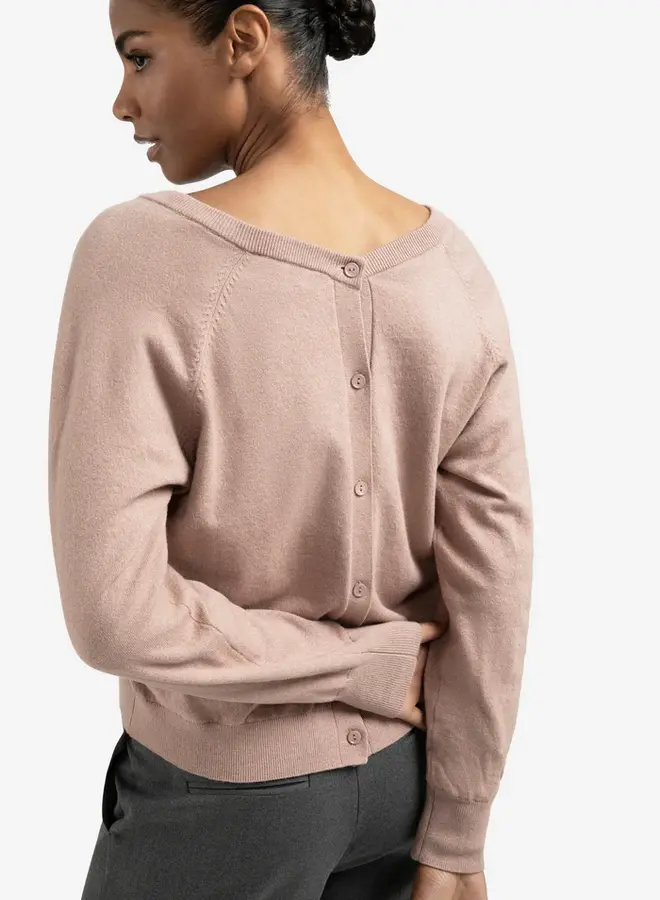 YAYA Trui Met V-Hals 01-000494-509 - 99016 Blush Pink