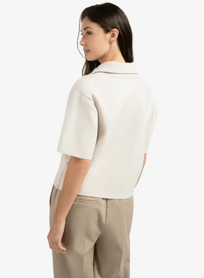 YAYA Half Zip Trui 01-000490-509 - 99005 Chalk White