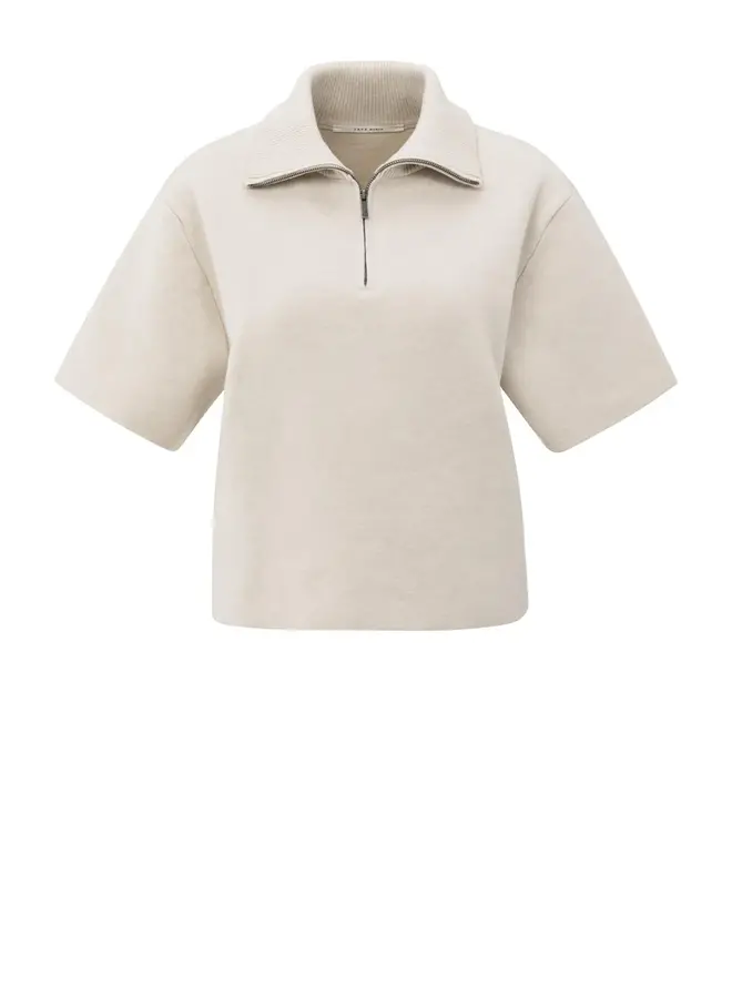 YAYA Half Zip Trui 01-000490-509 - 99005 Chalk White