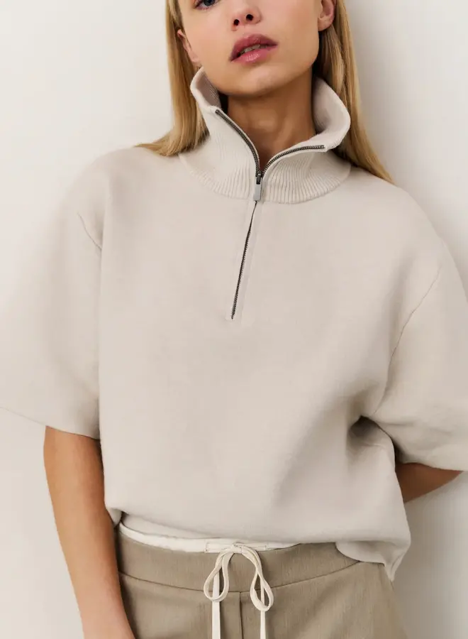 Half Zip Trui 01-000490-509 - 99005 Chalk White