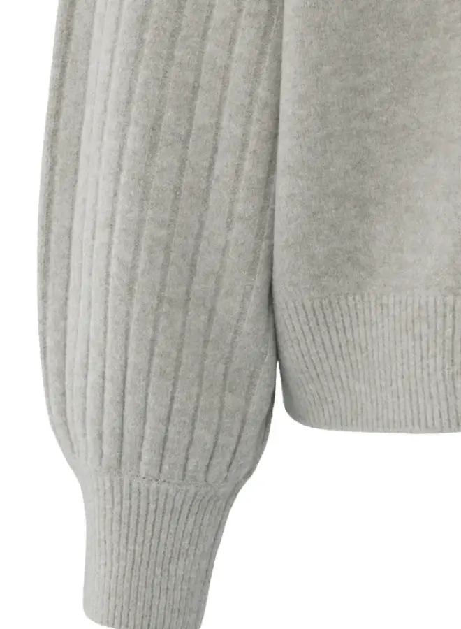 YAYA Trui Met Ronde Hals 01-000410-509 - 990182 Brownish Grey Melange