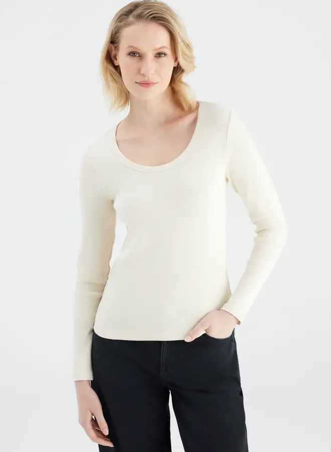 Cup of Joe Long sleeve Dora - Offwhite