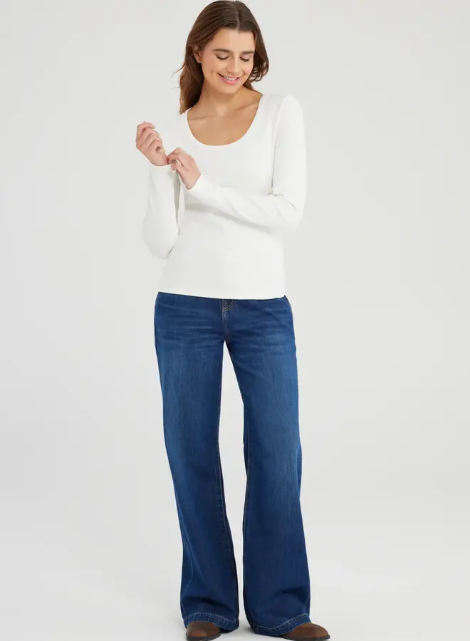 Cup of Joe Long sleeve Dora - White
