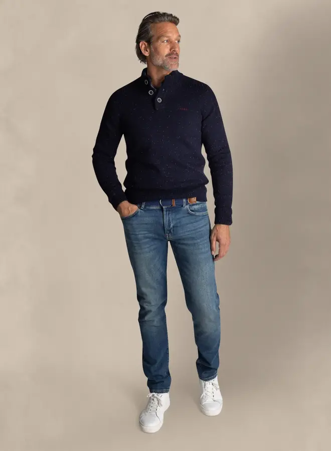 Half zip trui 25HN475 - 2608 Icon Navy M