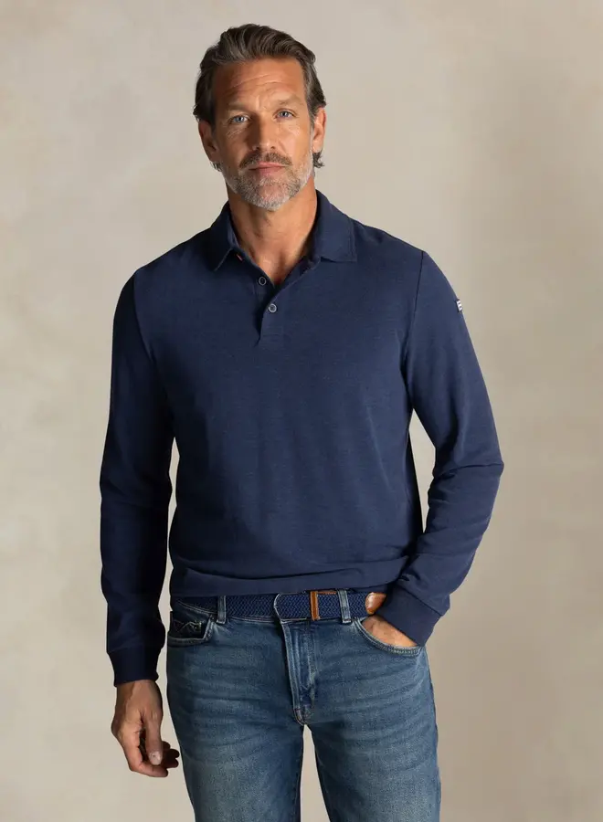 Polo shirt met lange mouwen 25HN202 - 2608 Icon Navy M