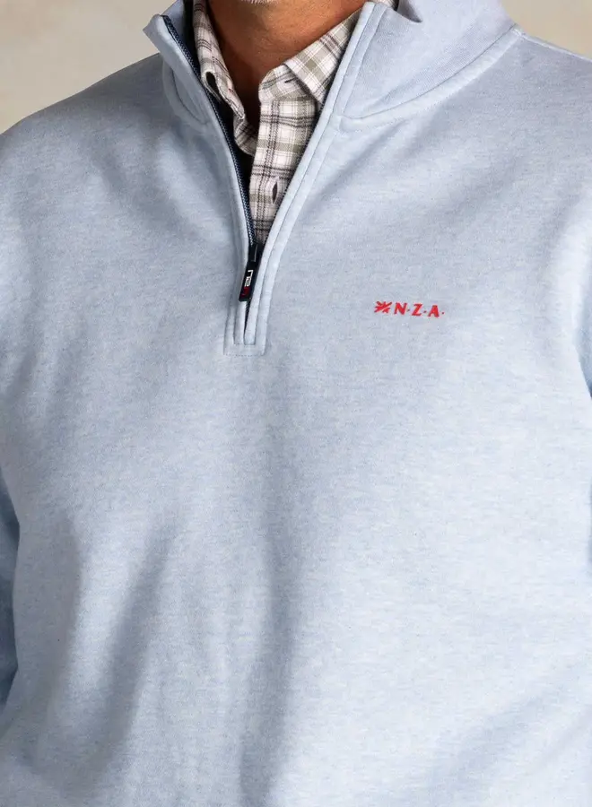 new zealand auckland Half zip sweater 25GN314 - 1694 Ice Blue Me