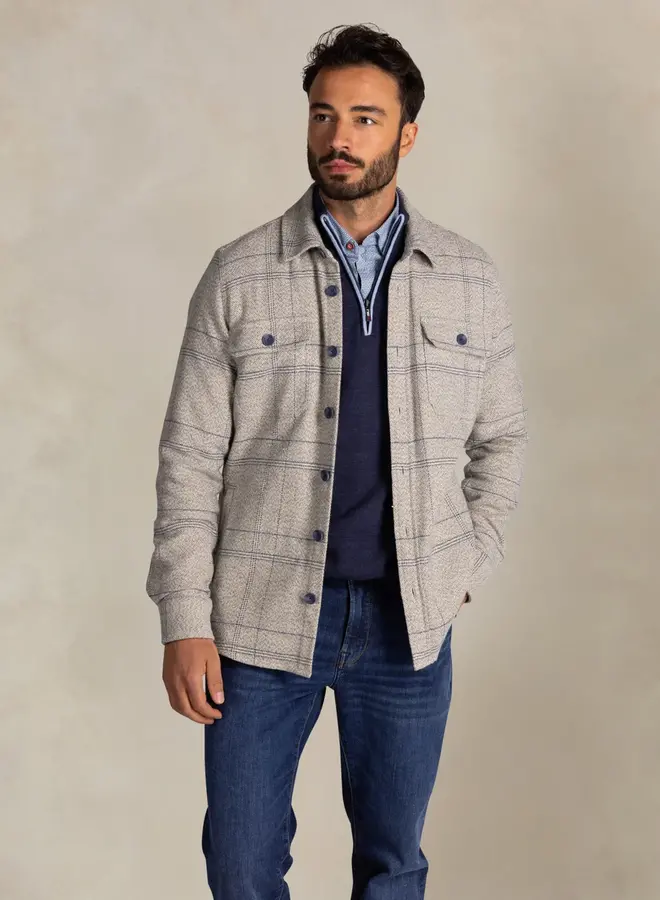 new zealand auckland Overshirt 25GN571 - 1685 Brilliant Blue Melange