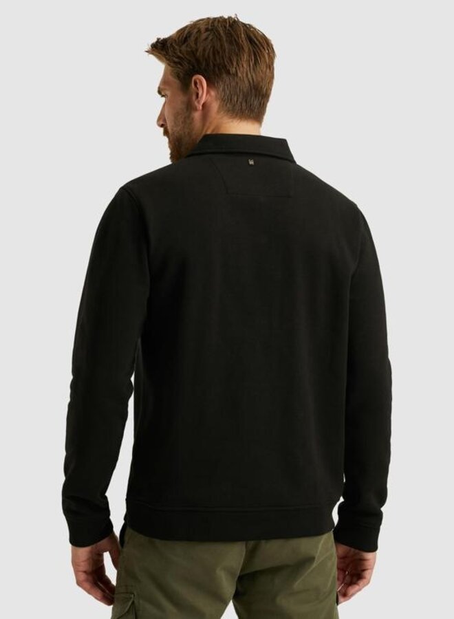 PME Legend Sweatshirt met polokraag PSW2509457 - 999 Black
