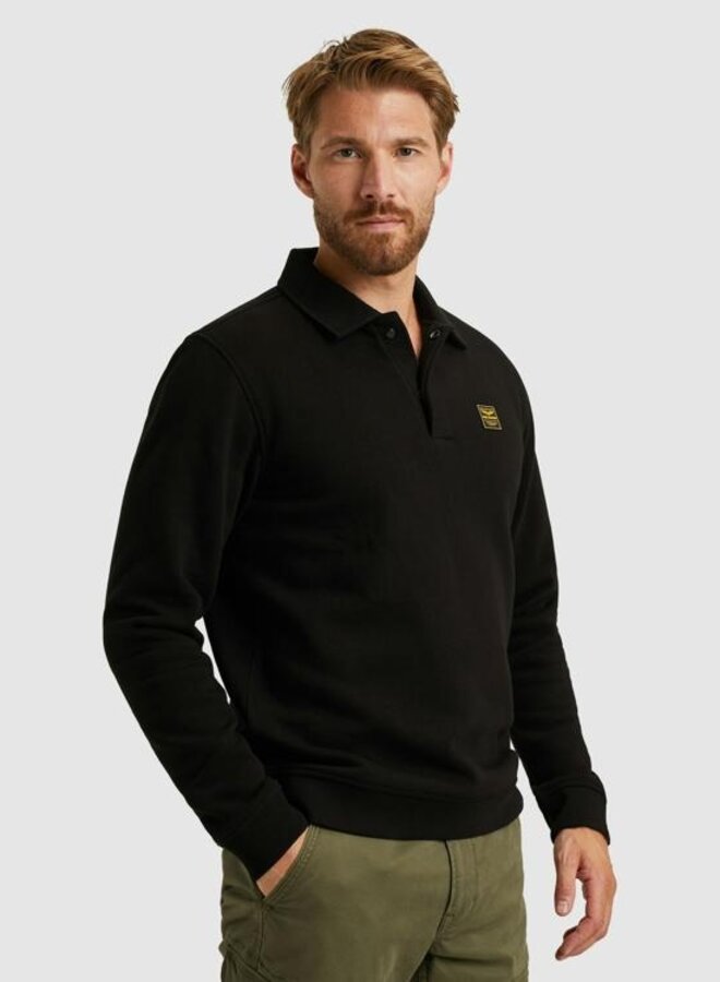 Sweatshirt met polokraag PSW2509457 - 999 Black