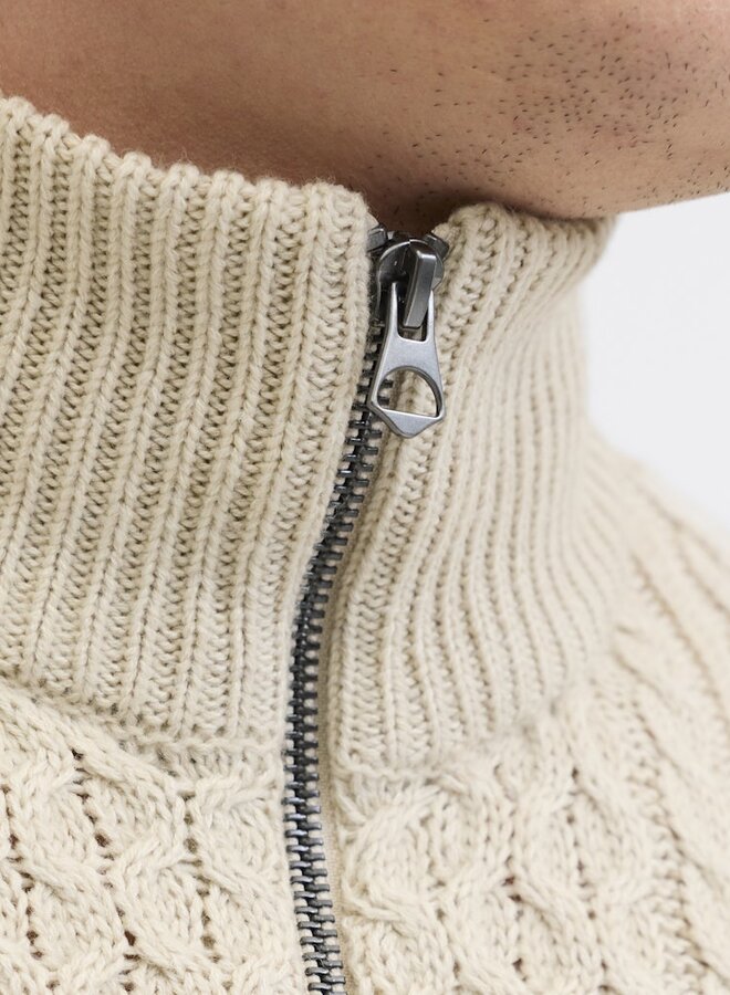 Jack & Jones Half Zip Trui 12283487 - Silver Lining