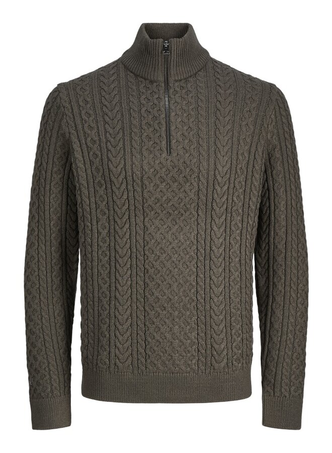 Jack & Jones Half Zip Trui 12283487 - Black Olive