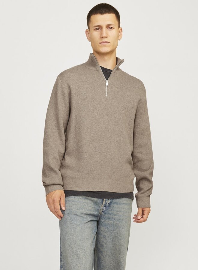 Jack & Jones Half Zip Trui 12259664 - Greige