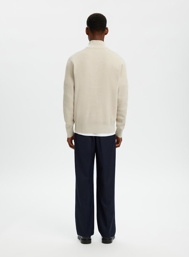 Selected Homme Half Zip Trui 16087985 - Oatmeal