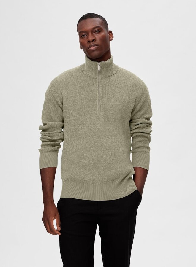 Selected Homme Half Zip Trui 16087985 - Vetiver